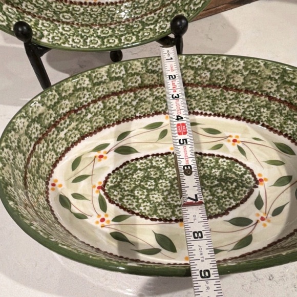 Temp-Tations Oval Serving Dishes Old World Green